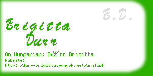 brigitta durr business card